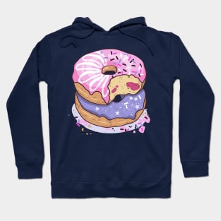 Donut lover dream pink and blueberry doughnut Hoodie